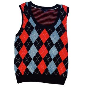 Tommy Hilfiger Red Argyle Sweater vest